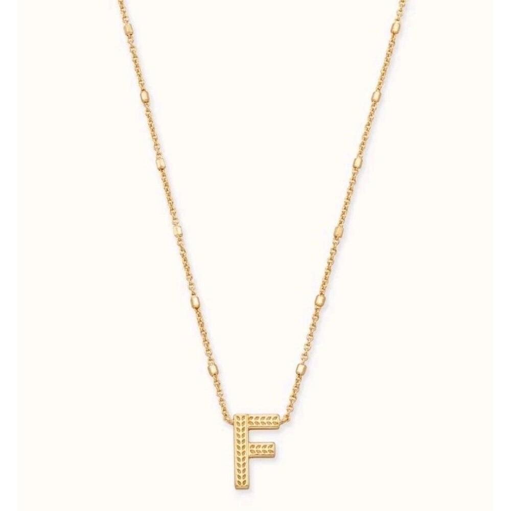 kendra scott necklace gold Letter f pendant Minimalist Design